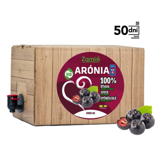 Zamio 100 % ovocná šťava BIO Arónia 5L