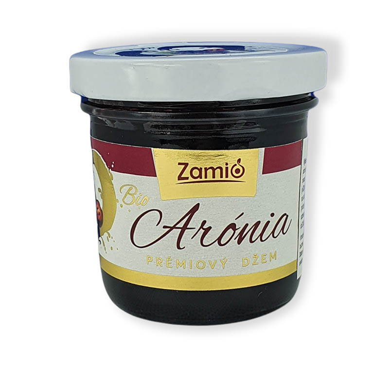 sklenená mala fľaška na ovocný džem ZAMIO Arónia