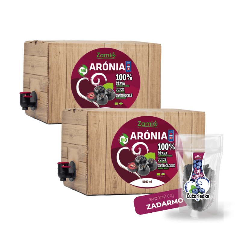 ZAMIO vyhodne balenie Aronia 2x5l + caj zadarmo