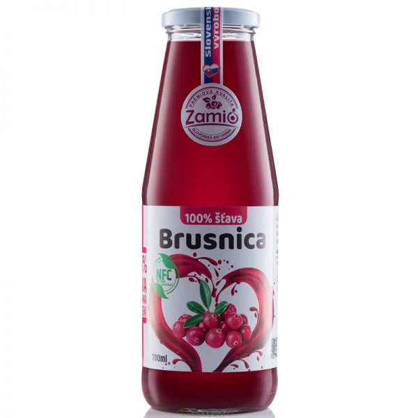 Zamio 100% šťava Brusnica 700ml