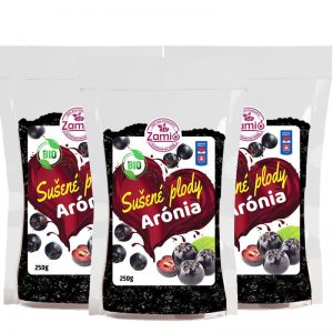 3x Arónia BIO sušené plody 250g klasik