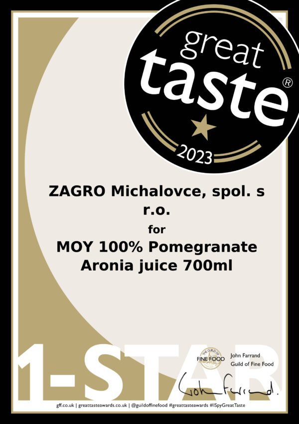Džús Granátové jablko Arónia 100% šťava 700ml MOY - Image 2