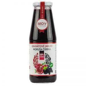 Džús Granátové jablko Moruša čierna 100% šťava 700ml MOY
