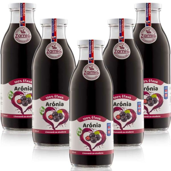 Zamio 100 % ovocná šťava BIO Arónia 500ml x 6ks