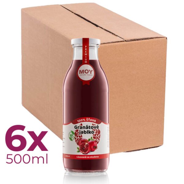 MOY očistná kúra Granátové jablko 100% šťava 500ml x 6ks - Image 2