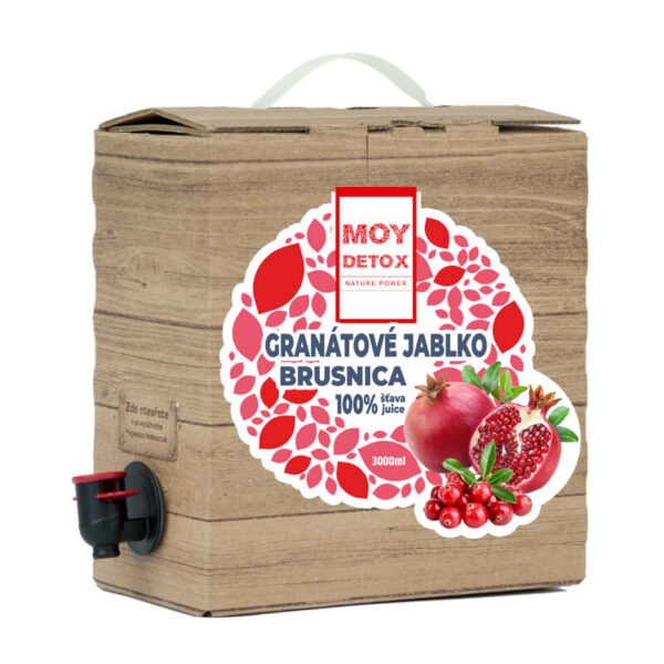 Džús Granátové jablko Brusnica 100% šťava 3L MOY