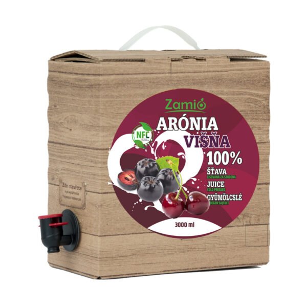 Zamio 100% ovocná šťava Aronia - Višňa 3L