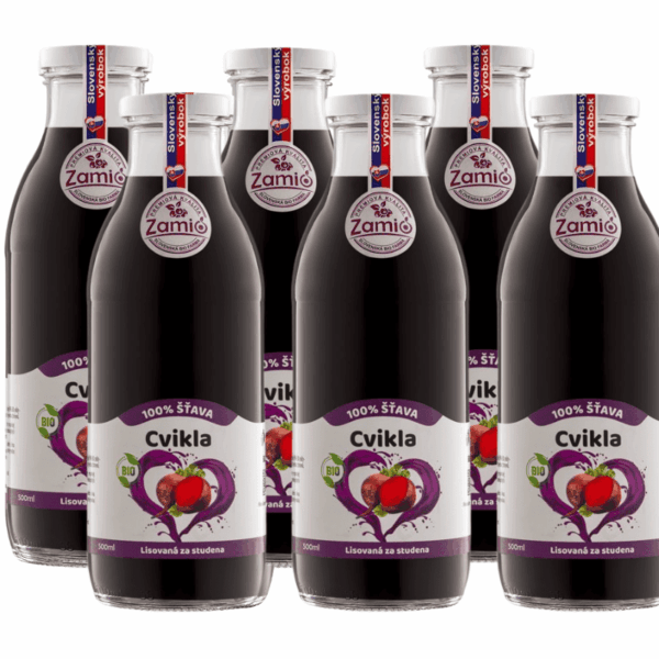Cviklová DETOX kúra 100 % šťava BIO CVIKLA 500ml x 6ks ZAMIO