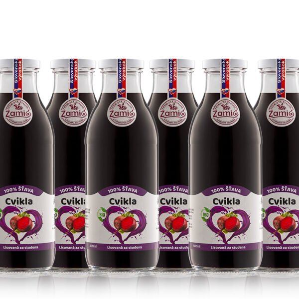 Cviklová DETOX kúra 100 % šťava BIO CVIKLA 500ml x 6ks ZAMIO