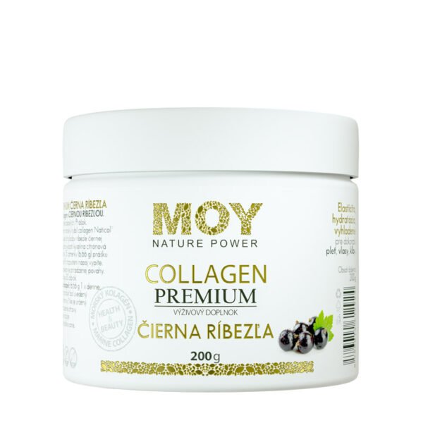 MOY COLLAGEN PREMIUM ČIERNA RÍBEZĽA 200g - morský kolagén typ I + 20% extrakt RÍBEZĽA ČIERNA