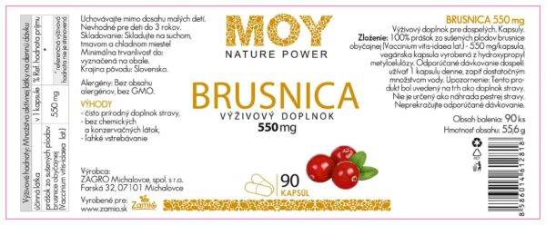 MOY výživový doplnok BRUSNICA 550 mg x 90 kapsúl NATURE POWER - Image 2