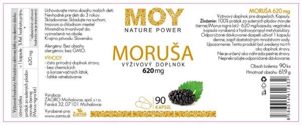 MOY výživový doplnok MORUŠA 620 mg x 90 kapsúl NATURE POWER - Image 2