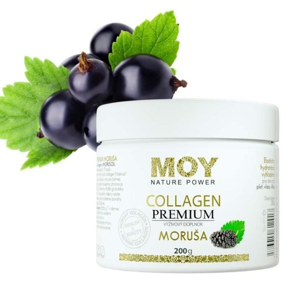 MOY COLLAGEN PREMIUM ČIERNA RÍBEZĽA 200g - morský kolagén typ I + 20% extrakt RÍBEZĽA ČIERNA - Image 2