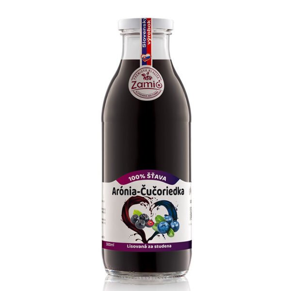 Zamio 100% ovocná šťava Arónia Čučoriedka 500ml