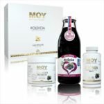 Premiová kolekcia MOY v luxusnej krabici pozostava z kolegenu vyživoveho Aronia výrobku a 500ml štavy z Aronie