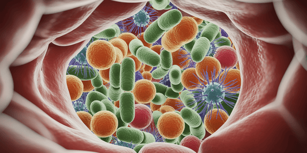 čo je to mikrobiom v črevách ? bunky na obrazku v ludksom čreve