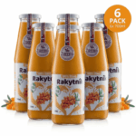 rakytnik 100% šťava v BIO kvalite v skle 6ks fliaš 700ml objedm + ovocie rakyznik ZAMIO