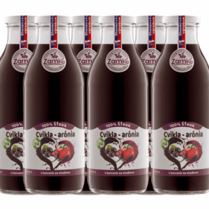 Rodinný set 100% šťava Arónia a Cvikla pre detox a imunitu, sklo flaša 6ks