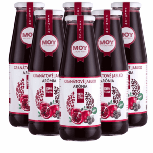 ZAMIO Detox Max kúra: Set 6ks Granátové jablko a Arónia - 100% šťava na bielom pozadí