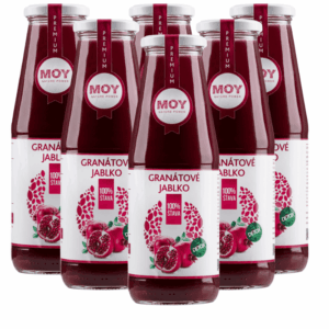 ZAMIO Detox Max kúra: Set 6x 700ml Granátové jablko - 100% šťava na bielom pozadí